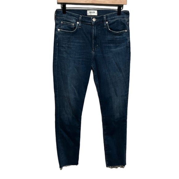 Agolde Sophie High Rise Raw Hem Crop Skinny Jeans - Picture 2 of 10